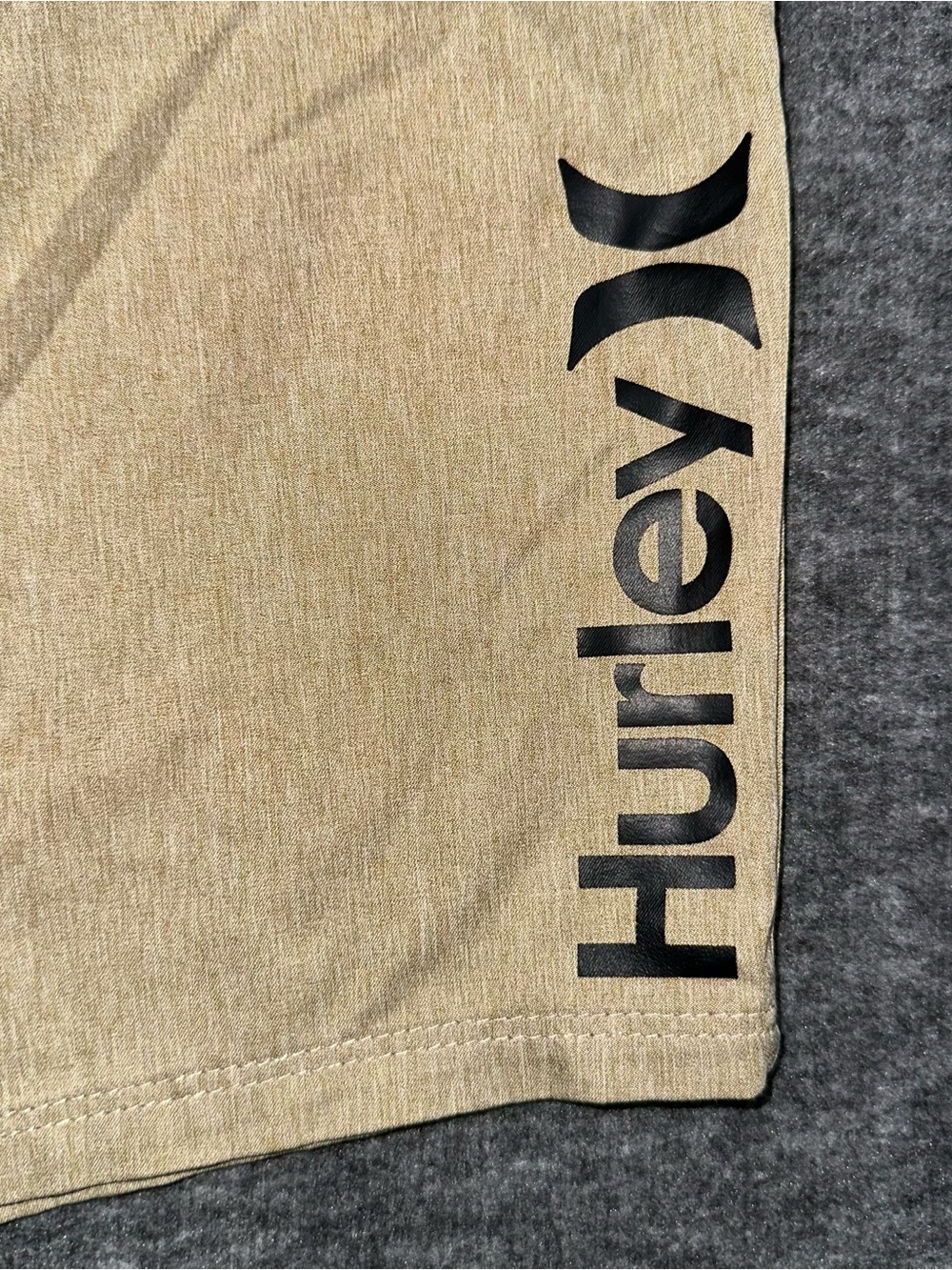 Hurley Boys Khaki Hybrid Shorts Size 14/16 Performance Stretch Drawstring - Picture 2 of 7